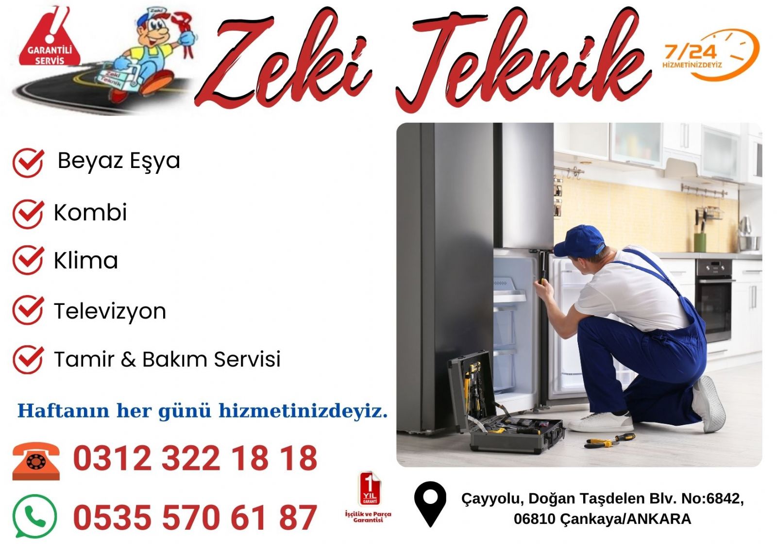 Çayyolu Buzdolabı Servisi
