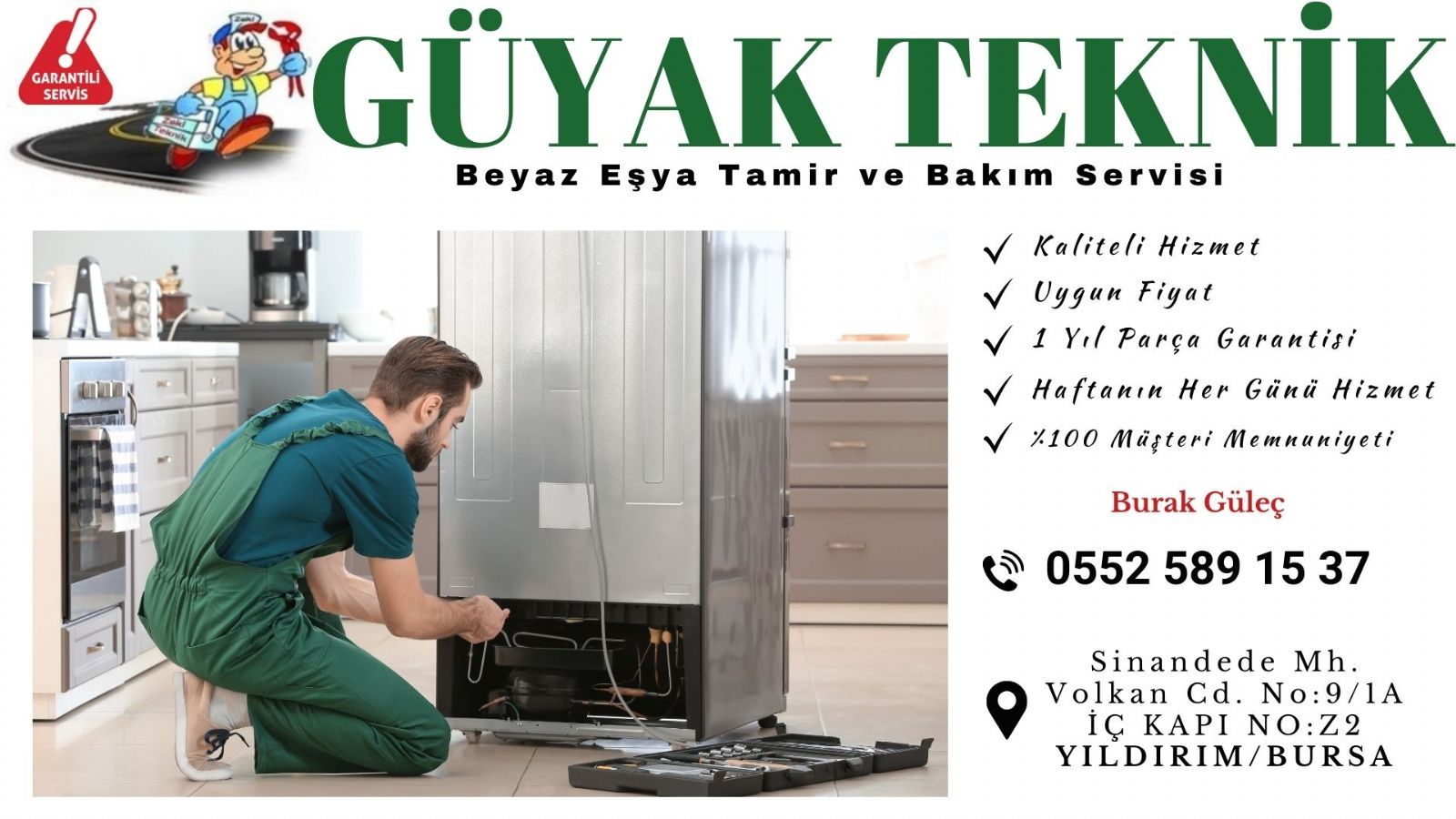 Bursa İhsaniye Buzdolabı Servisi