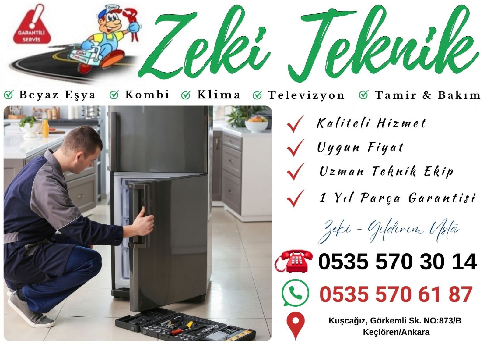 Kuşcağız Buzdolabı Servisi