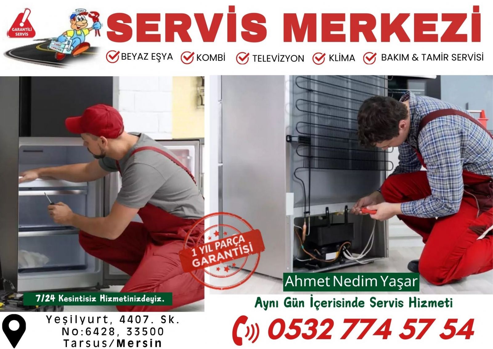 tarsus - beyaz esya - servisi